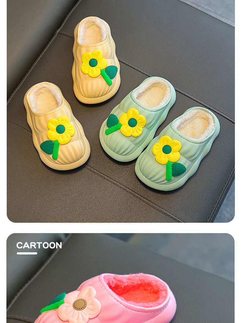Scarpe in cotone per bambini principessa vento autunno e inverno calde e vellutate impermeabili neonato bambino pantofole in cotone soffice fodera in cotone pantofole antiscivolo_voghion.com