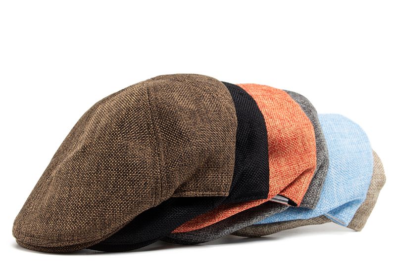 Yeni Gelenler Yeni Yaz Keten Bere Erkek Güneşlik Düz Şapka Kadın Moda Bereler Nefes Alabilir Gazeteci Şapkası Vintage Şapkalar Unisex_voghion.com