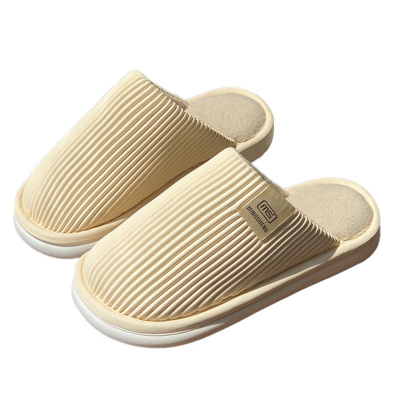 Mercury Home PU-Leder wasserdichte Baumwollpantoffeln Herren, Herbst und Winter, Bodenwischer für Damen, rutschfeste Indoor-Paare 2024 Neu_voghion.com