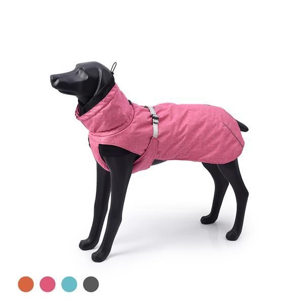 New Style Dog Winter Jacket with Waterproof Warm Polyester Filling Fabric-(pink, size L)_voghion.com