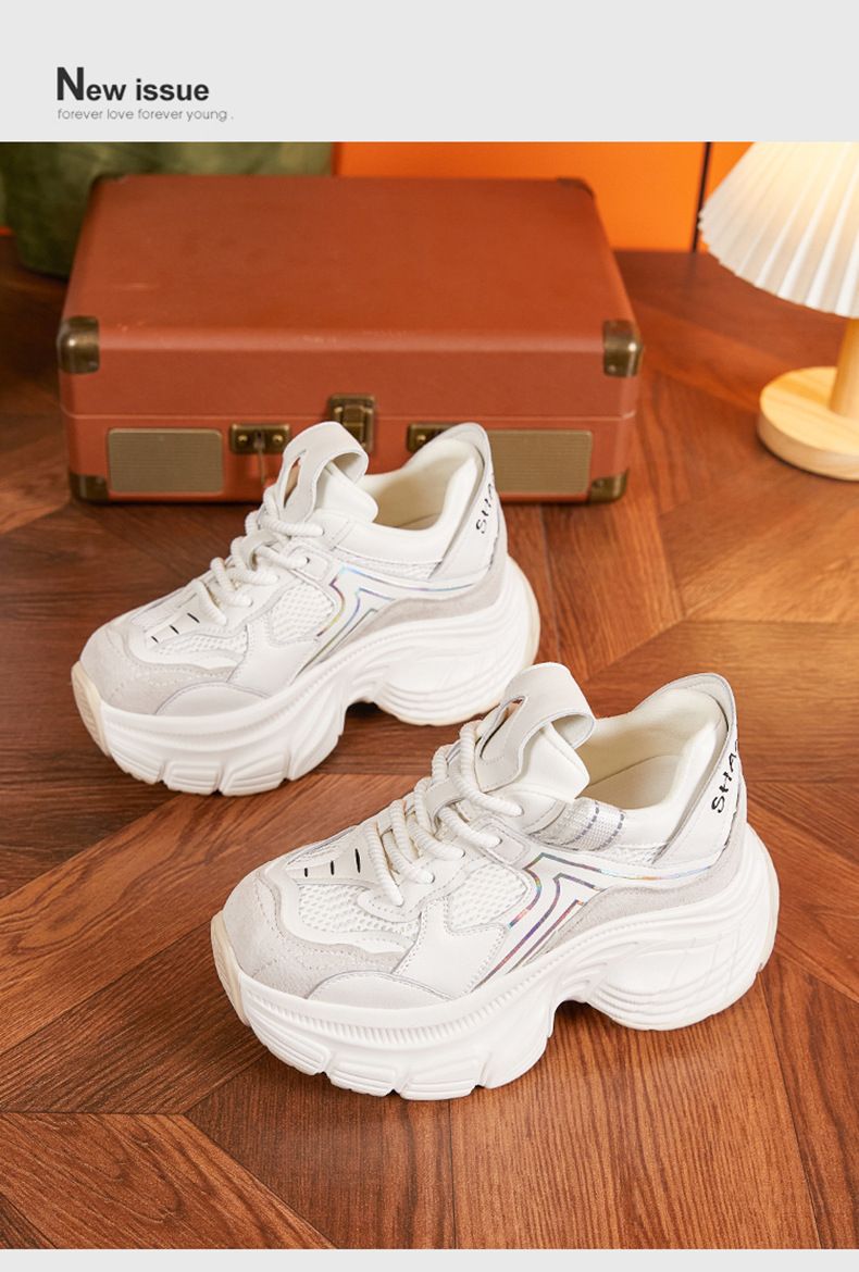 Thick soled dad shoes 2024 new autumn mesh breathable casual sports shoes, fashionable and versatile, with an inner_voghion.com