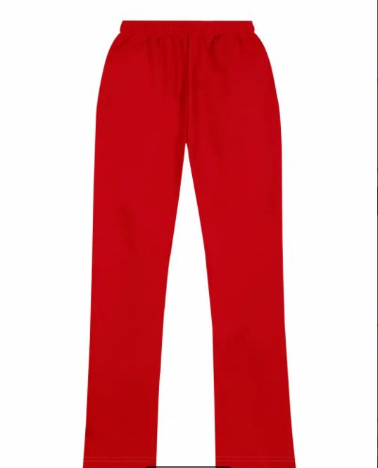 Pantaloni a zampa elasticizzati alla moda da uomo per donna - Vita alta con lacci elastici, comodi e versatili pantaloni casual (nero/rosso/arancione/grigio chiaro)_voghion.com