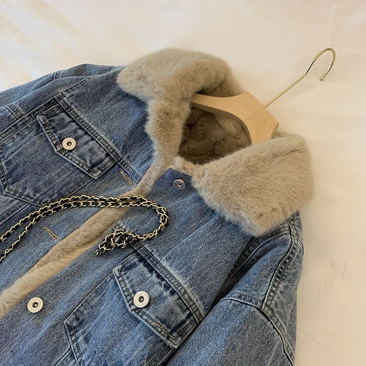 Dameskleding dikke harige casual bf-stijl katoenen jas losse parka bont winter_voghion.com