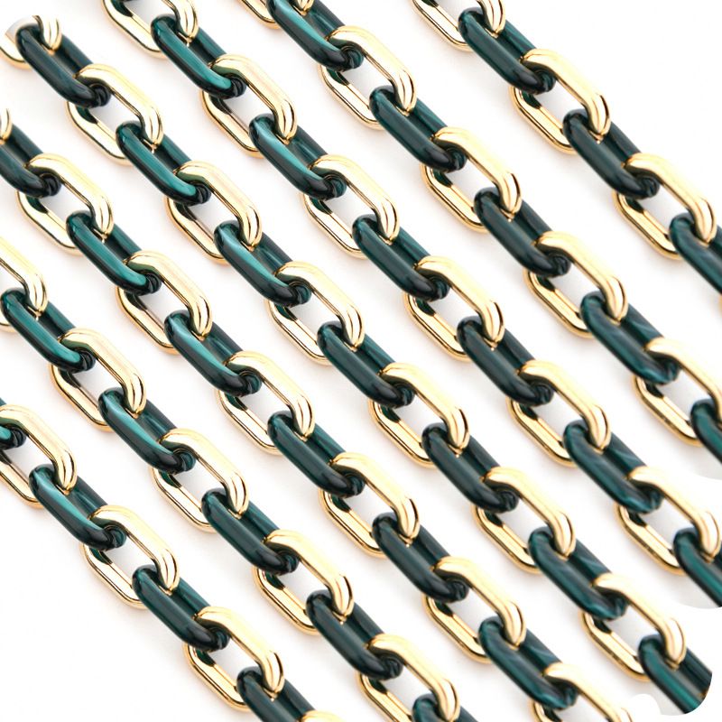 Collana in acrilico con cerchio liscio versatile INS, moda fai da te, catena per maschera staccabile, accessori per gioielli_voghion.com