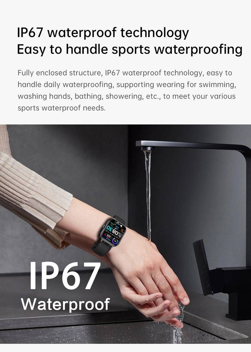 Smartwatches GtS4 Smartwatch Armband 2.01 Groot Scherm Sport Bluetooth Horloge Ring Hartslagmeter_voghion.com
