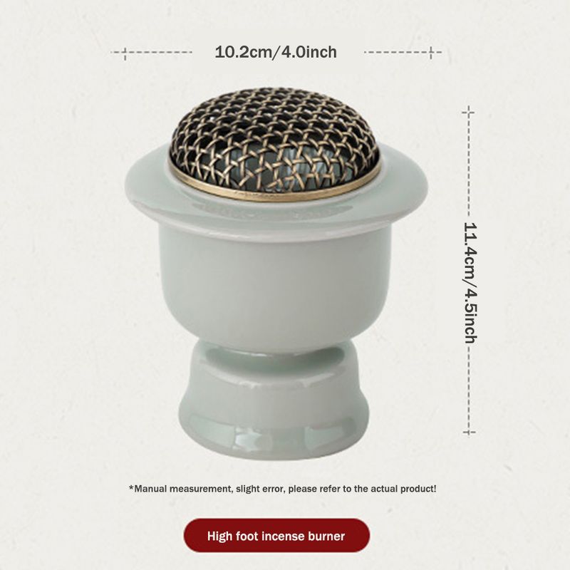 Bruciatore di incenso elettrico ad alta temperatura Celadon, riscaldamento con regolazione della temperatura temporizzata, bruciatore di aromi elettronico specializzato da 110 V_voghion.com