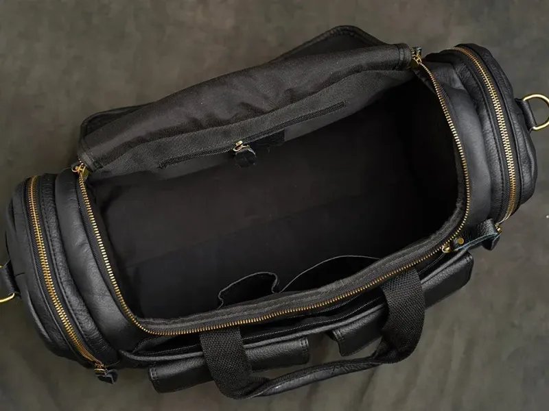 Retro Herren Ledertasche, lässig, großes Fassungsvermögen, Gepäckstück für Outdoor-Reisen, modische Umhängetasche, 250721_voghion.com