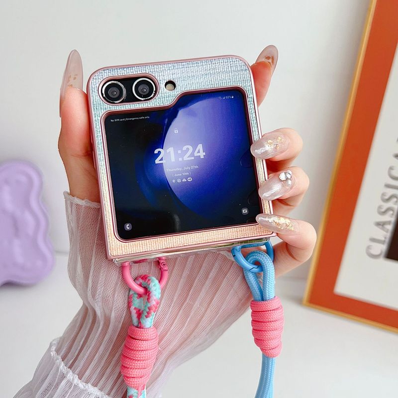 Three-dimensional love small fragrant wind for Samsung zflip5 mobile phone case new zflip3/4 folding screen saver sheath_voghion.com