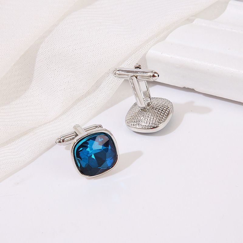 New Colorful Glass Diamond Cufflinks Fashionable Men's Suit Shirt _voghion.com
