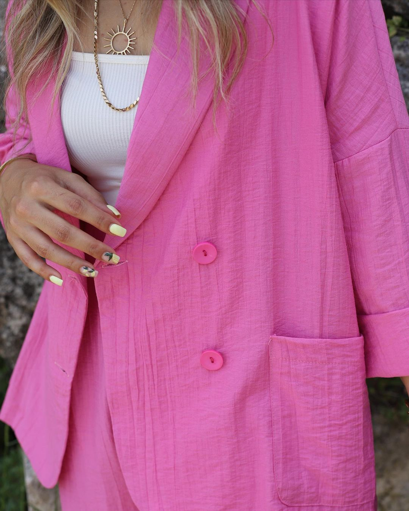 Damenbekleidung Neue Mode Langarmhemd Anzugjacke Gerade Hose Anzug_voghion.com