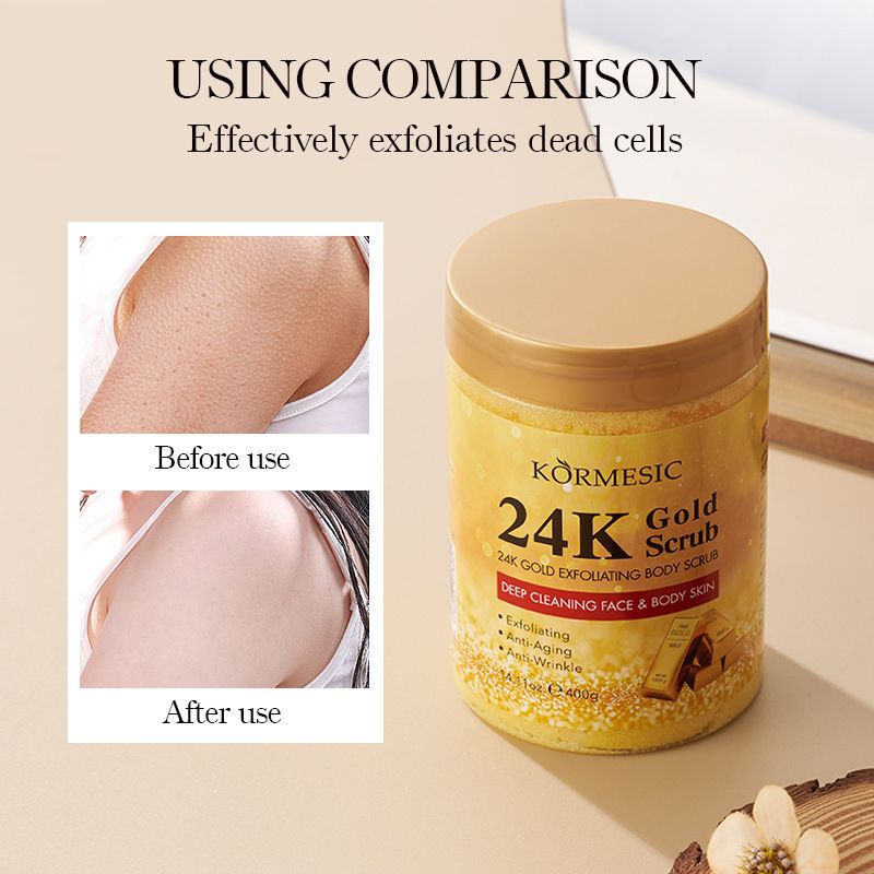 Gommage nettoyant corps KORMESIC24K Gold 400 g_voghion.com