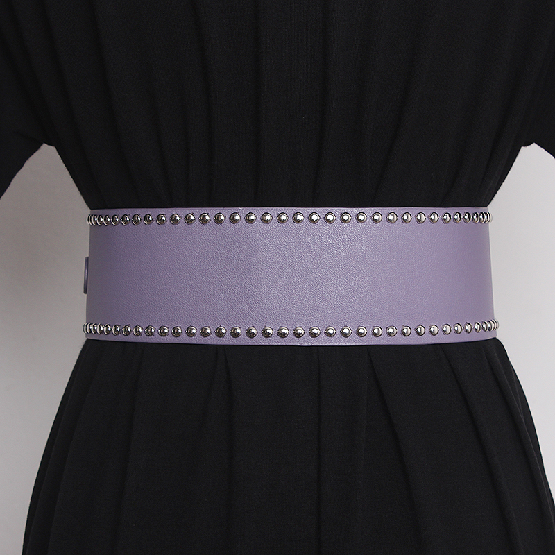 Cintura larga da donna, vestito, camicia, decorazione in vita, cintura estiva rosa viola, alla moda e versatile_voghion.com