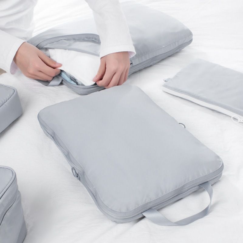 6-Pack Lightweight Compression Packing Cubes For Travel - Expandable Luggage Organizers With Mesh Panels Waterproof Travel Accessories_voghion.com