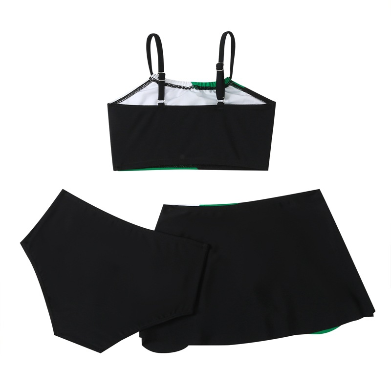 Mère et enfants filles trois pièces robe couleur printemps chaud maillot de bain mignon vêtements de plage maillot de bain pour enfants_voghion.com