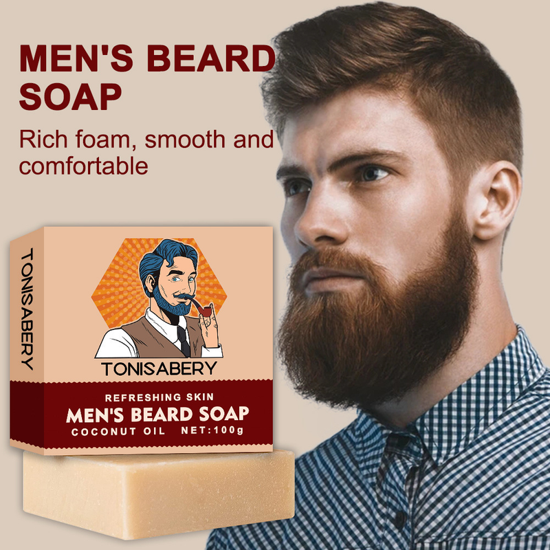 Savon pour les mains en mousse à raser pour hommes, 100g, pour soins de la barbe_voghion.com