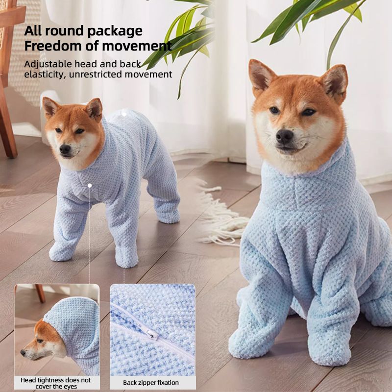 Toalla de baño gruesa para mascotas, de secado rápido y súper absorbente. Ideal para corgis, peluches y gatos. Se puede usar como albornoz o toalla de secado._voghion.com