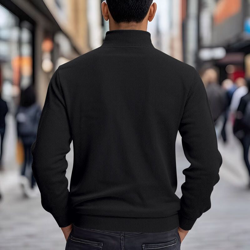 Autumn American Heavy Corduroy New Simple Versatile Multi Pocket Long Sleeved Stand Up Collar Jacket Men's Clothing_voghion.com