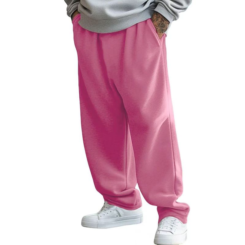 Men's Elastic Waist Jogger Pants With Drawstring - Soft Fleece Lined, Relaxed Fit, Straight Leg, Casual Lounge & Streetwear (Multiple Colors & Sizes)_voghion.com