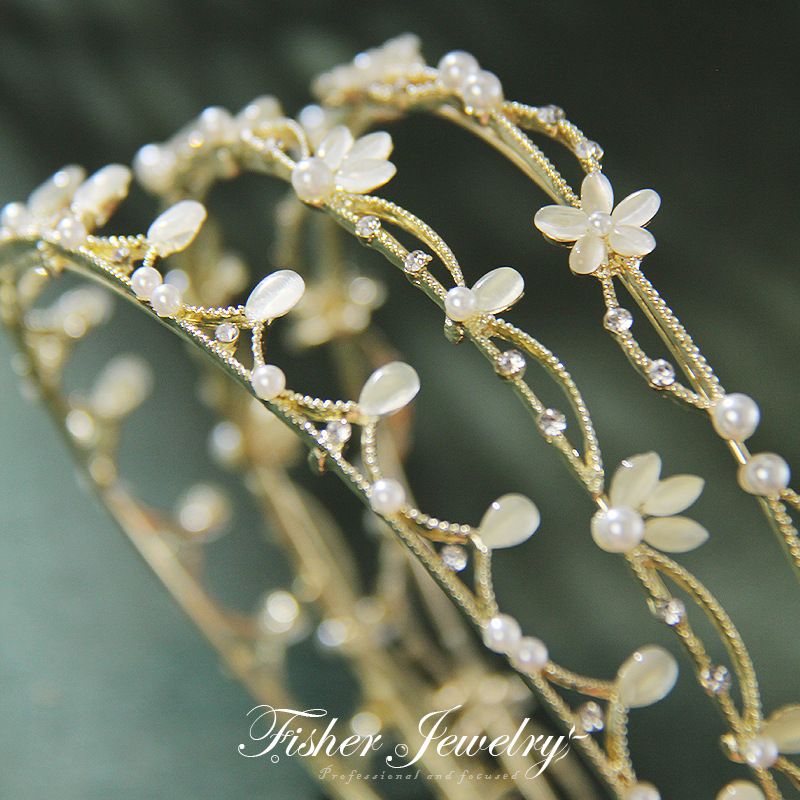 Cerchietto minimalista con foglie francesi, stile foresta, occhi di gatto, accessorio per capelli versatile, sottile ed elegante, per esterni_voghion.com