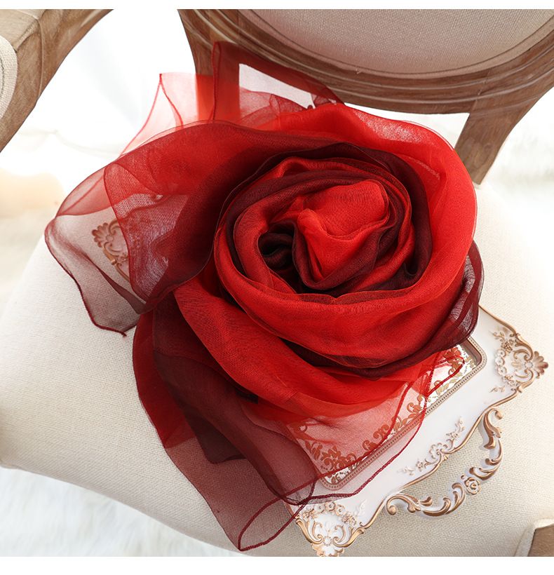 Sciarpa in lana di seta con nuova sfumatura Hangzhou, moda versatile collo caldo Sciarpa in seta di gelso da donna primaverile e autunnale_voghion.com