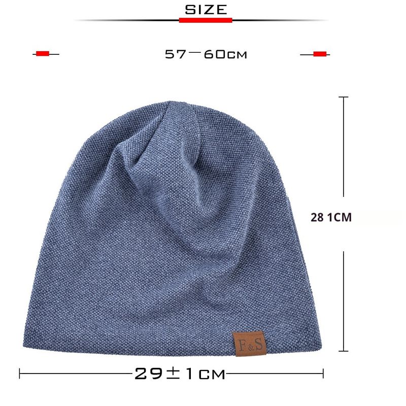 Nouveaux sweats à capuche de printemps et d'automne, chapeaux tricotés amples de loisirs transfrontaliers, chapeaux d'étiquette en cuir FS, chapeaux d'hiver en peluche pour hommes et femmes, casquettes d'extérieur_voghion.com