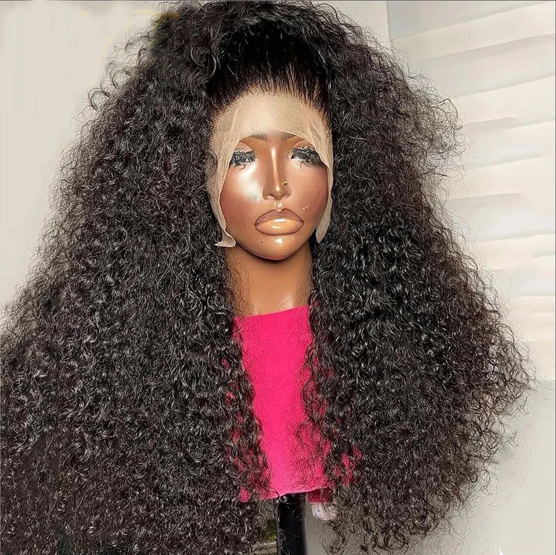 Front lace small curly wig human hair 13*4 front lace body small curly lace headgear_voghion.com