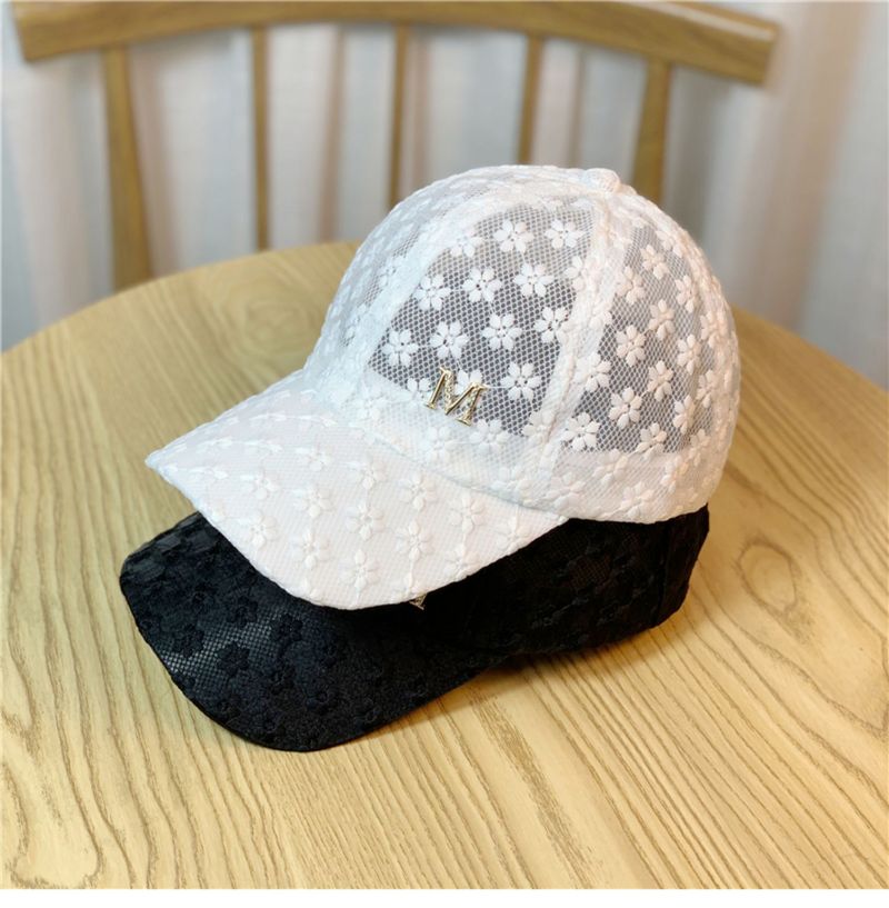 Ny ihålig andningsbar barn sommar spetsblomma basebollkeps för shopping mode mångsidig casual solskydd och_voghion.com