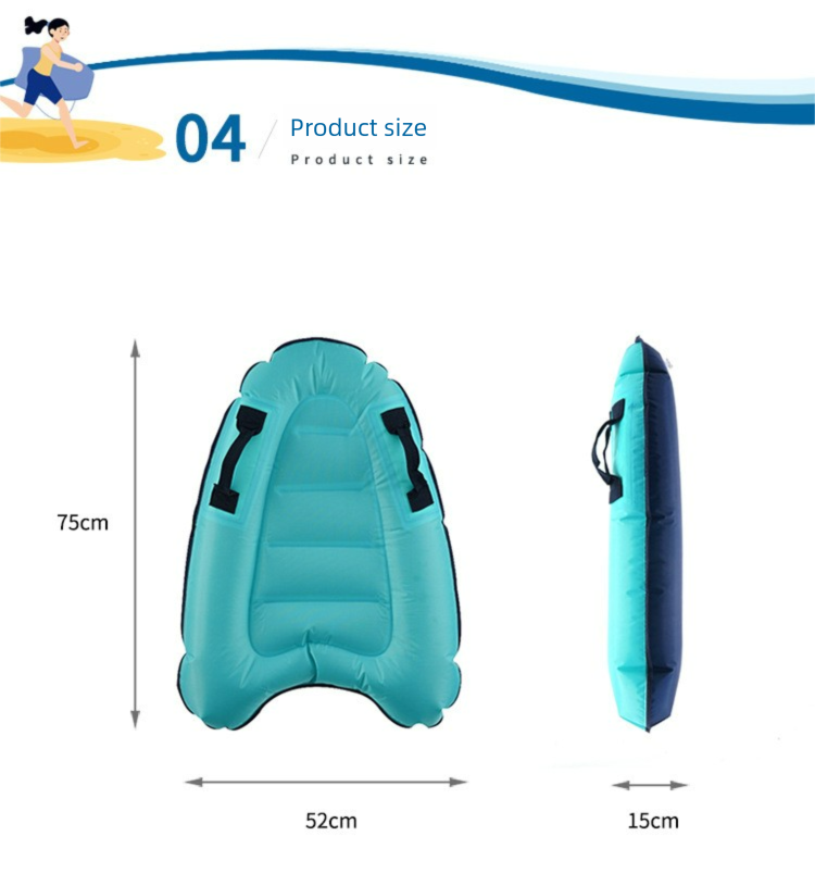 Outdoor Inflatable Surfboard Portable Stand-Up Paddle For Adults And Children Safe Lightweight Kickboard Sea Surfing_voghion.com