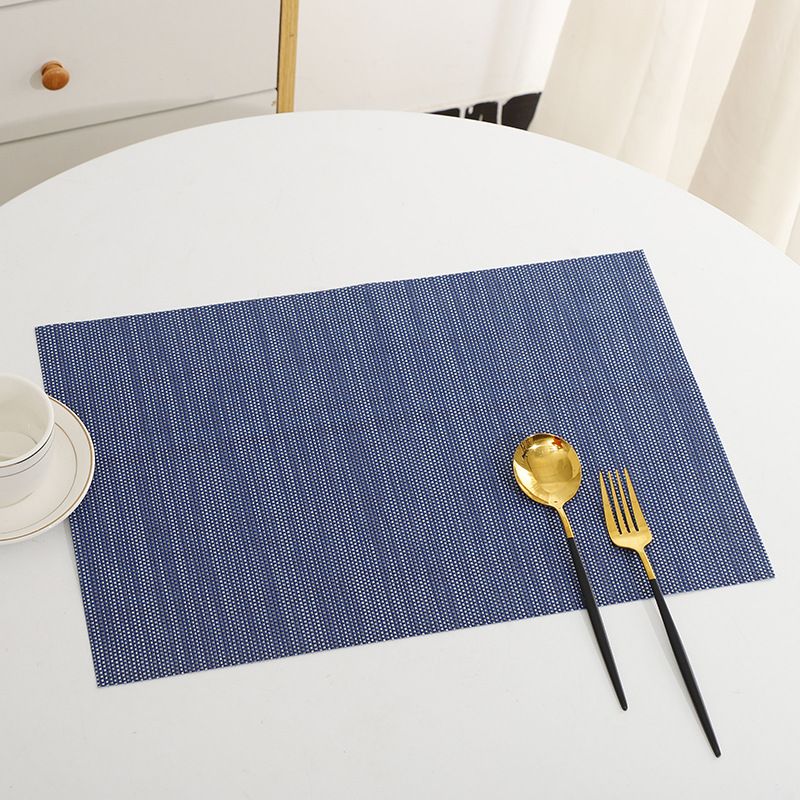 Serviesgoed Placemats PVC-isolatie Placemats Wasbare tafelkleden Onderzetters Tweekleurige zijde Cross Border Textilene Placemats_voghion.com
