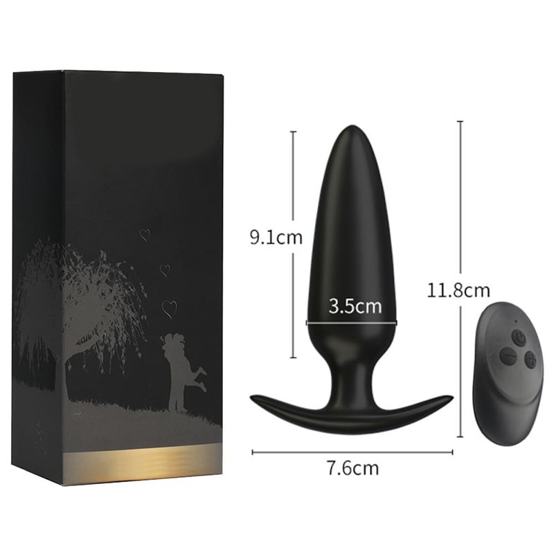 Birdsexy Analplug-Vibrator mit Fernbedienung, konischer vibrierender Buttplug aus Silikon, Prostatamassagegerät, Analspielzeug für Männer und Frauen – kleine Größe_voghion.com
