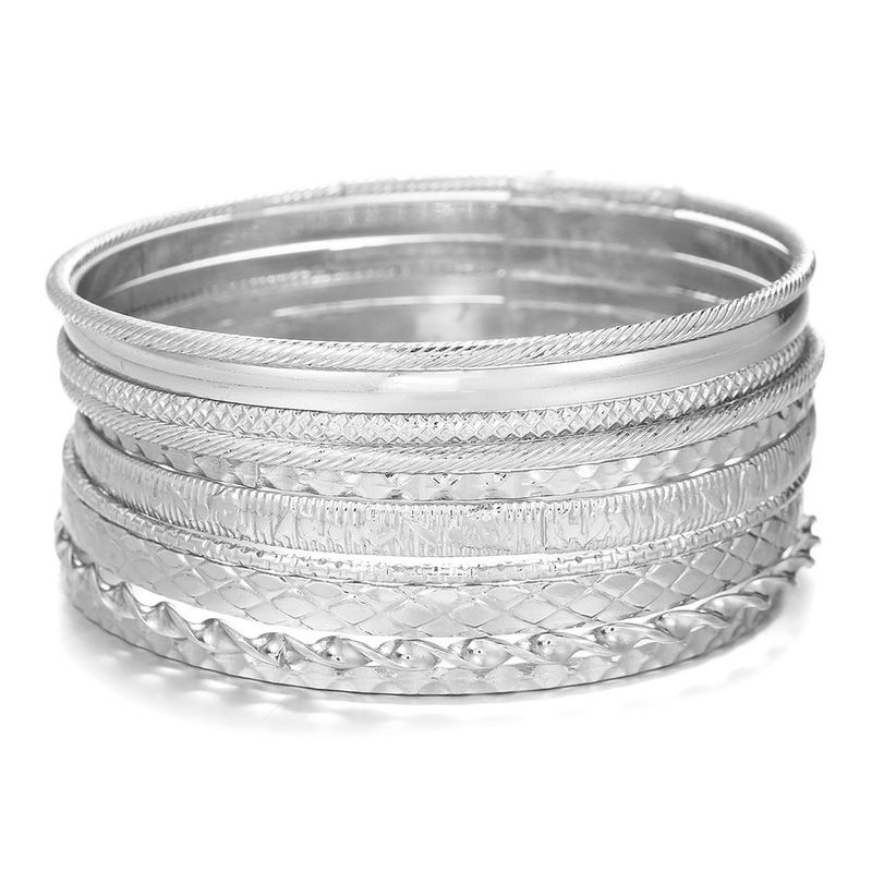 Bracciale multistrato in stile bohémien con perline di rame, mescolato con metallo da donna, bracciale a strati e scavato_voghion.com
