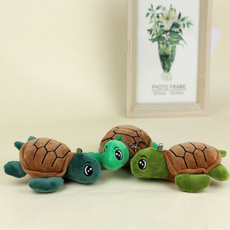 Animal Ocean Plush Adorable Large Turtle Keychain Soft Toy In Colors Multiple_voghion.com