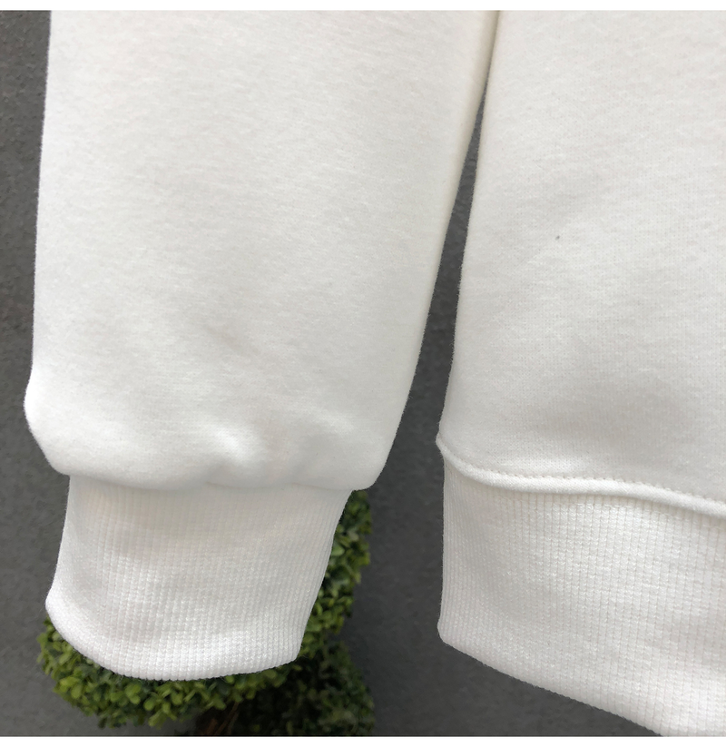 Popular splicing white hoodie round necked spring and autumn long sleeved base shirt 2023 new men's pullover jacket_voghion.com