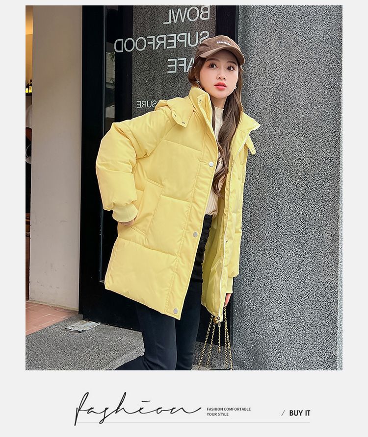 Women's Clothing Versatile Puffer Jacket With Hood - Lightweight Quilted Winter Coat For Petite To Plus Size, Warm Fleece Lining, Multiple Pockets_voghion.com