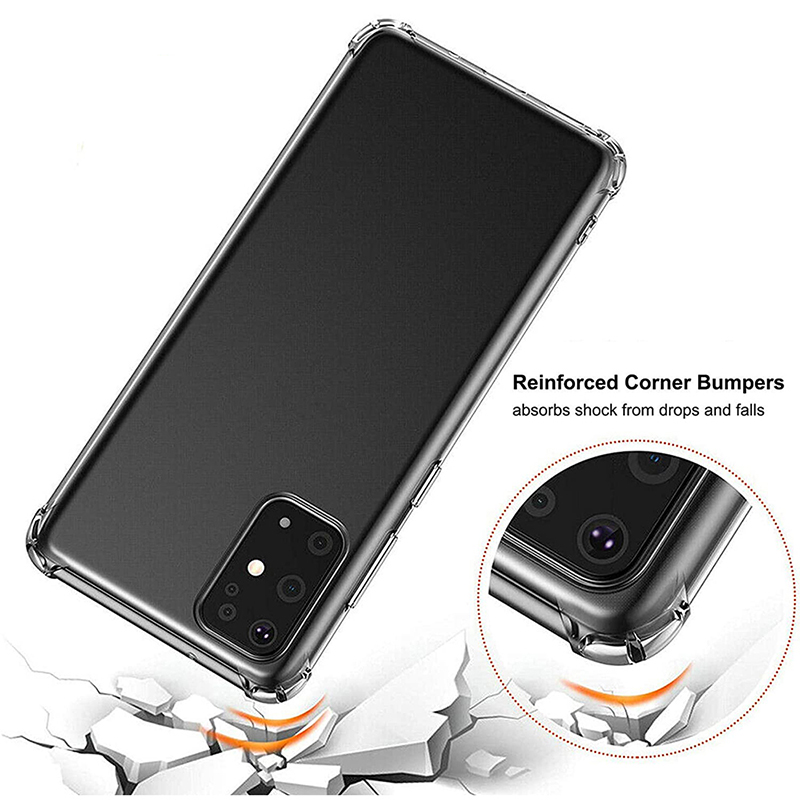 Triecienizturīgs silikona vāciņš caurspīdīgam telefonam Samsung Galaxy A04E A13 A14 A12 A52s A53 A30 A32 A22 A23 A24 A34 A42 A54 A51 A70 A71 A73 A82 A91 M33 M53 M51_voghion.com