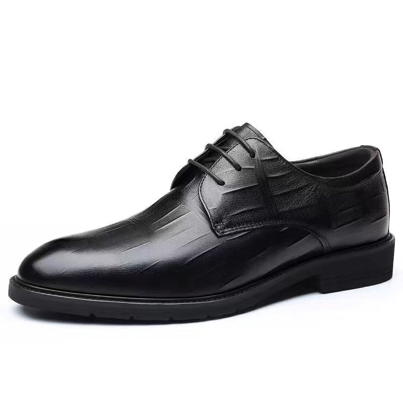2025 Summer New Spring And Autumn British Style Business Formal Leather For Men With Hidden Wedge, Casual Versatile_voghion.com