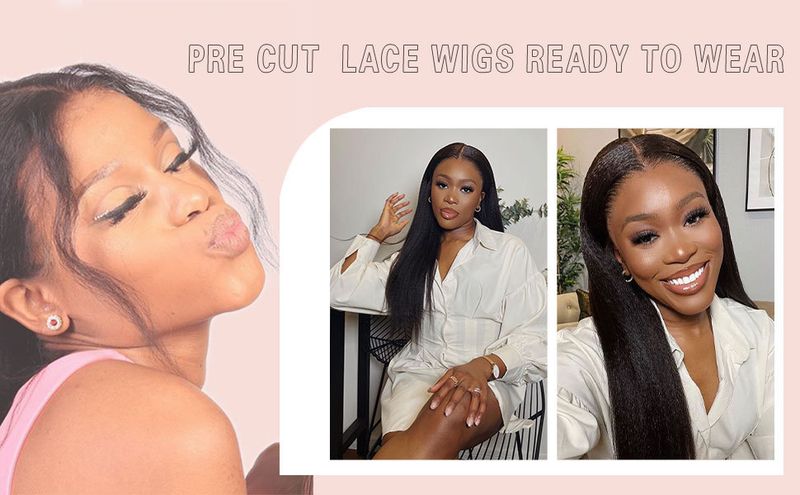 Synthetische Clip-in-Perücken für Frauen 13 * 4 * 1 Vordere Spitze YAKI Synthetische Perücke Spitzenperücke_voghion.com