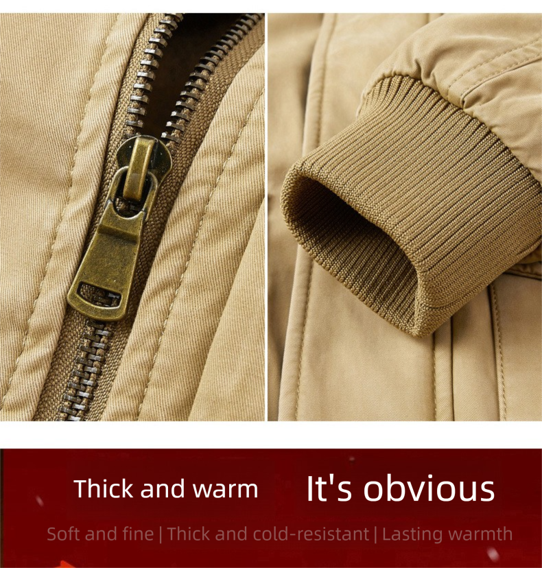 Giacca da uomo in cotone con lana di agnello, giacca invernale foderata in pile, vestibilità ampia, taglie forti, mezza età, calda, casual, anziani_voghion.com