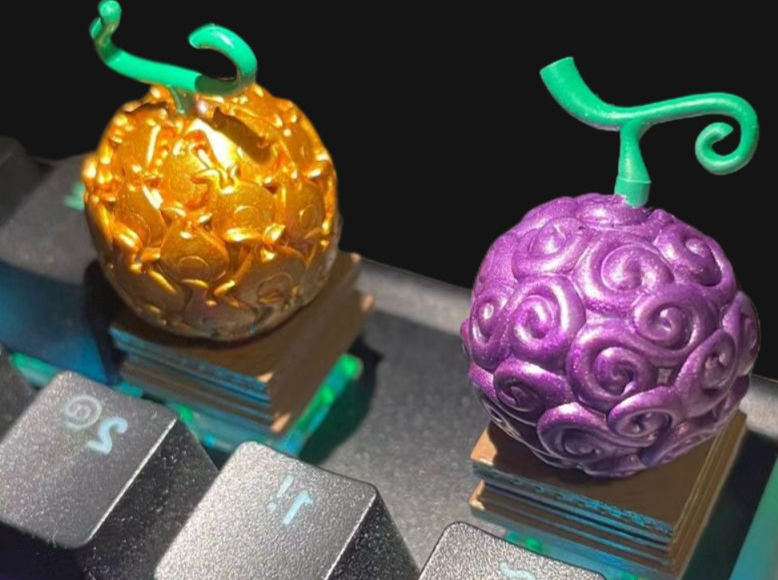 One Piece peripheral demon fruit creative high aesthetic rubber burning mechanical keyboard personality keycaps_voghion.com