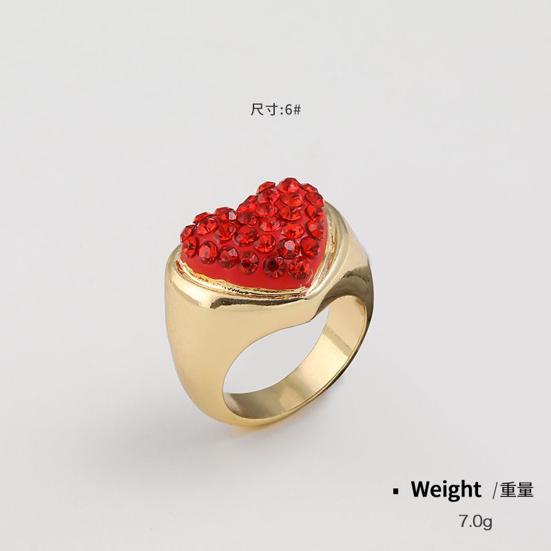 Collana con diamanti rossi Kenjie Design per donna, orecchini a forma di cuore, regalo di San Valentino_voghion.com