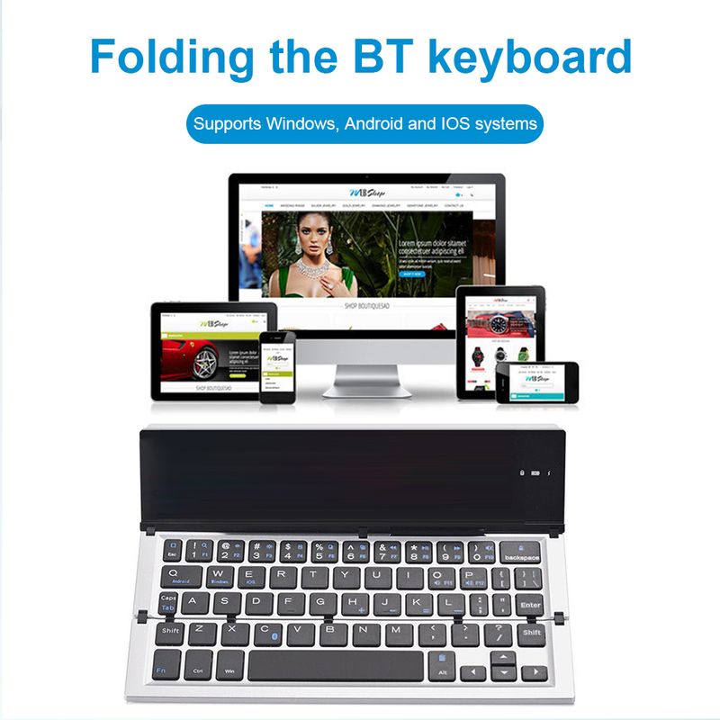 Wireless Folding Keyboard BT 5.1 Numeric Keypad for IOS Android Windows for Ipad Tablet Portable Mini Digital Keypad_voghion.com