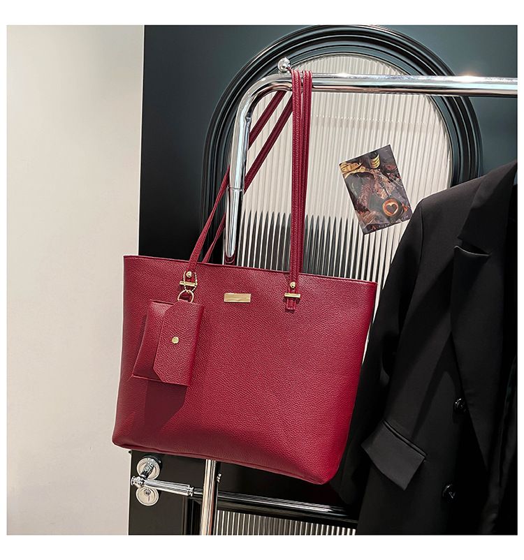 Women's Bags Combination Three Piece Large Capacity Underarm Bag New Fashion Casual Texture Commuting Women's Shoulder Tote Bag_voghion.com