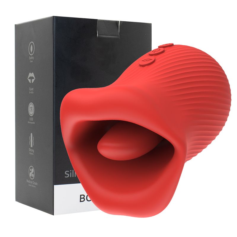 Giocattoli per adulti per donne, giocattolo sessuale a forma di bocca, con lingua leccabile, vibratore clitorideo, stimolatore anale per succhiare i capezzoli_voghion.com
