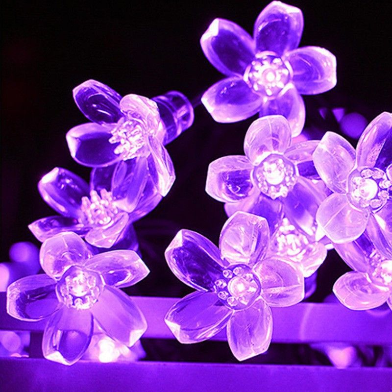 Decorazione natalizia per esterni con luci a LED impermeabili a forma di fiore di pesco, per matrimoni solari transfrontalieri in ciliegio_voghion.com