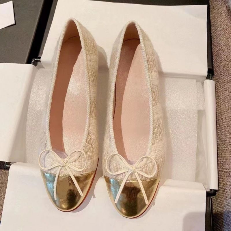 Xiaoxiangfeng Ballett-Schleife mit Farbblockierung, flache, vielseitige Faulenzer für Damen mit leichtem Mund, Slipper mit einem Fuß_voghion.com