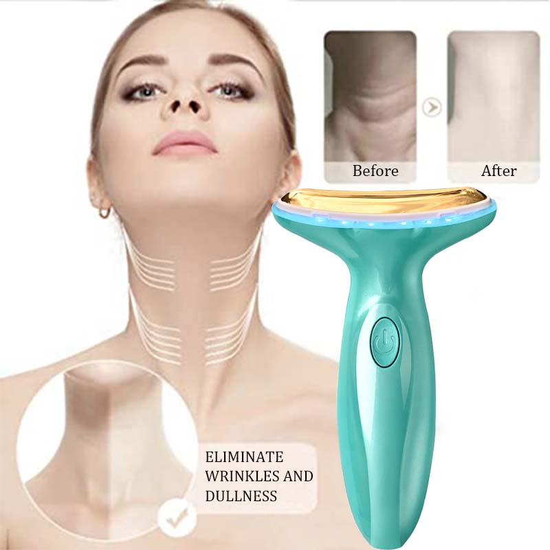 LED Thermische Nek Trillingen Massage Hoofd Huidverjongende Lifting Schrapen Massager Draai Verminder Dubbele r 70% korting_voghion.com