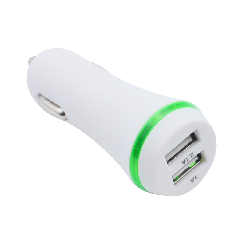 Music Festival  LED illuminated circular intelligent 5V 2A smartphone dual USB car charger_voghion.com