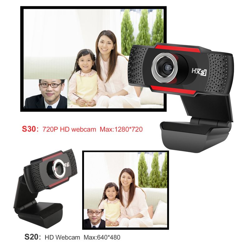 Computerkamera WEBCAM HD Ekstern Mikrofon Online kursusmøde_voghion.com