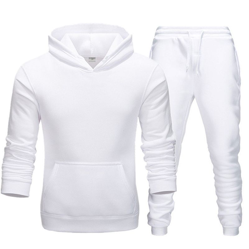 Pullover-Set aus grenzüberschreitendem Stoff in Übergröße, für Männer und Frauen gleich, einfarbiges Hip-Hop-Set aus lockerem Samt für Paare._voghion.com
