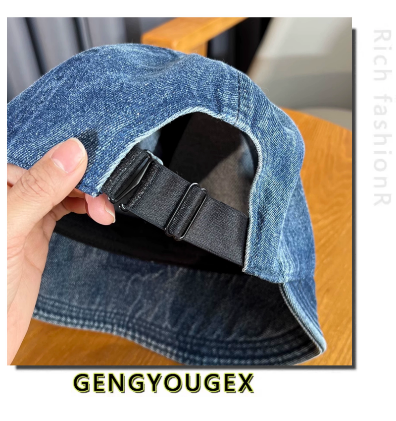 Spring and Summer Washed Old Cowboy Fisherman for Women Outdoor Versatile Duck Tongue Sunscreen with Wide Eaves to Show_voghion.com